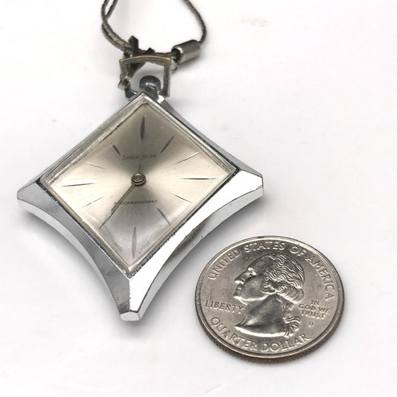 Vintage Sheraton Swiss Made Shock Resistant Mechanical Pendant Watch - Picture 6 of 9